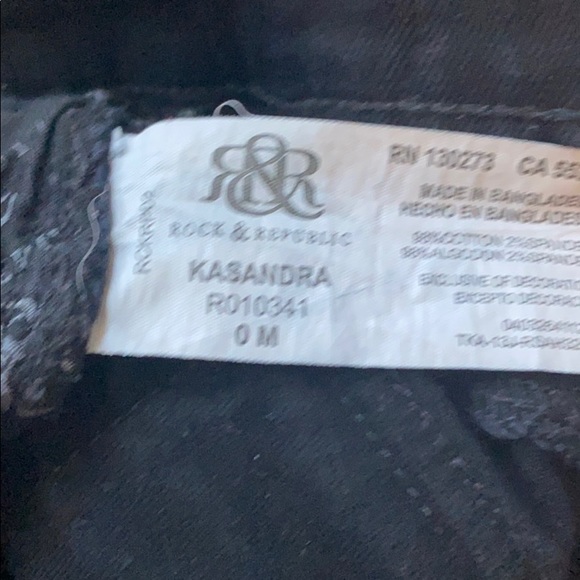 Rock & Republic Black Flare Jeans 0 M - Picture 5 of 5